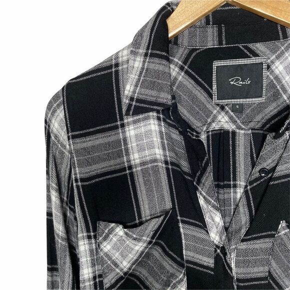 HP 🔥 RAILS | Sawyer Plaid Long Sleeve Button Down Shirt Dress - Picture 2 of 7